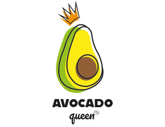 Projekt graficzny logo dla firmy online avocado queen